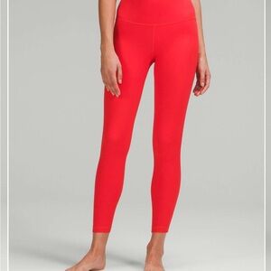 Lululemon align high rise leggings 25 inch inseam color carnation red size 8